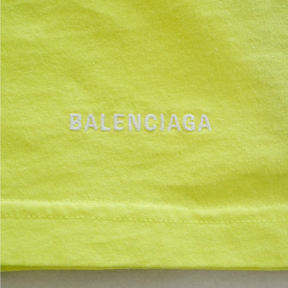 Balenciaga Neon Logo Embroidered T Shirt - Picture 4 of 5